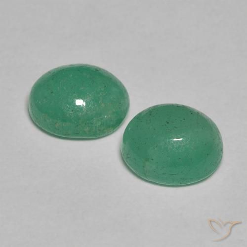 1.42 ct natürliche Mittleres helles Grün Smaragd-Edelsteine, Oval, Lichtdurchlässig