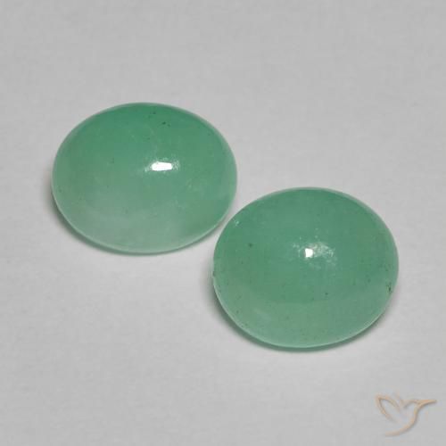 1.77ctw Natürlicher Mittleres helles Grün Smaragd, Oval, Lichtdurchlässig