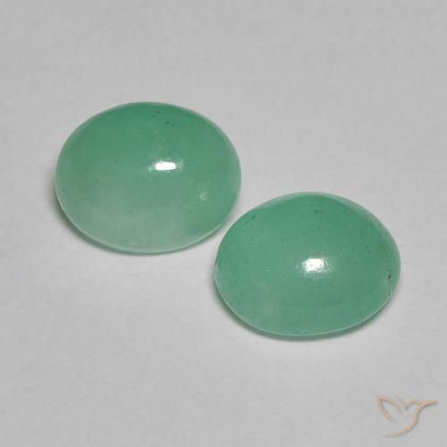 1.77 ct natürliche Mittleres helles Grün Smaragd-Edelsteine, Oval, Lichtdurchlässig