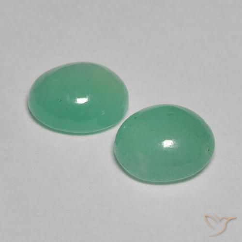 1.77 ct natürliche Mittleres helles Grün Smaragd-Edelsteine, Oval, Lichtdurchlässig