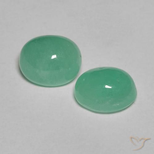 1.63 ct natürliche Mittleres helles Grün Smaragd-Edelsteine, Oval, Lichtdurchlässig