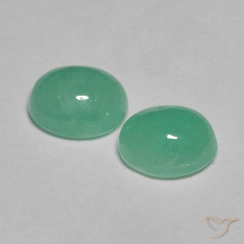 1.63 ct natürliche Mittleres helles Grün Smaragd-Edelsteine, Oval, Lichtdurchlässig