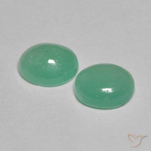1.41 ct natürliche Mittleres helles Grün Smaragd-Edelsteine, Oval, Lichtdurchlässig