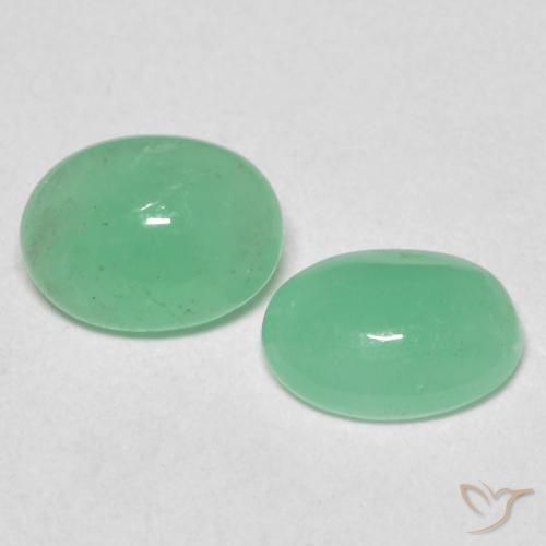 0.99 ct natürliche Farngrün Smaragd-Edelsteine, Oval, Lichtdurchlässig