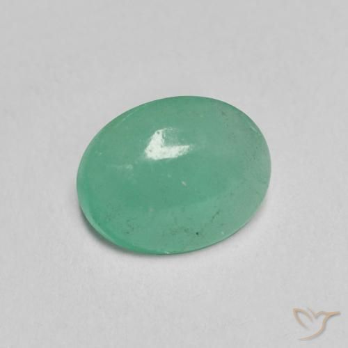 0.95ct Natürlicher hellgrün Smaragd, Oval, Lichtdurchlässig