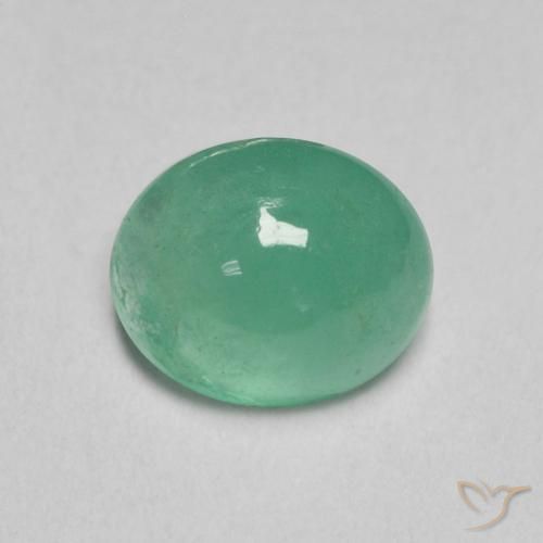 0.80ct Natürlicher Bläulich-grün Smaragd, Oval, Lichtdurchlässig