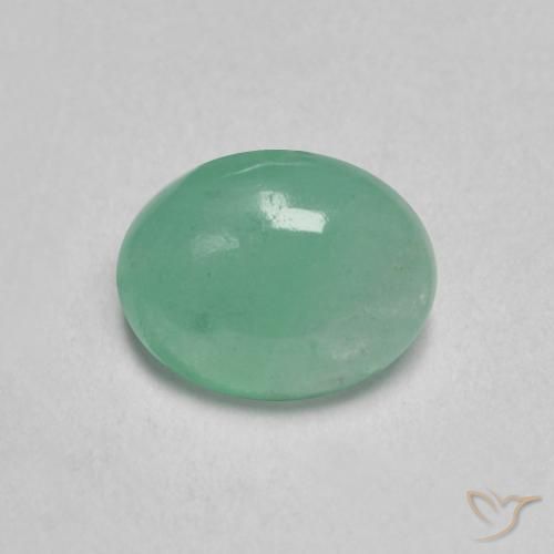 0.57ct Natürlicher Kühles Grün Smaragd, Oval, Lichtdurchlässig