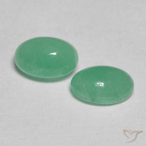 0.61 ct natürliche Intensives Minzgrün Smaragd-Edelsteine, Oval, Lichtdurchlässig