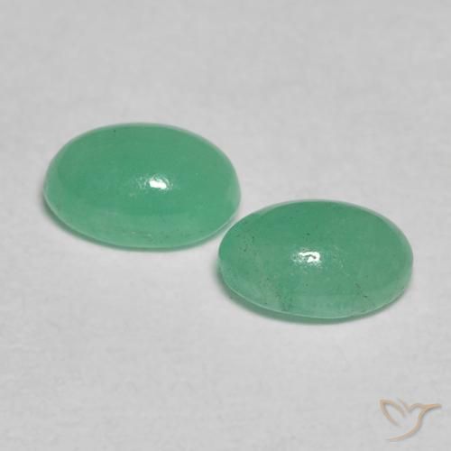0.61 ct natürliche Intensives Minzgrün Smaragd-Edelsteine, Oval, Lichtdurchlässig