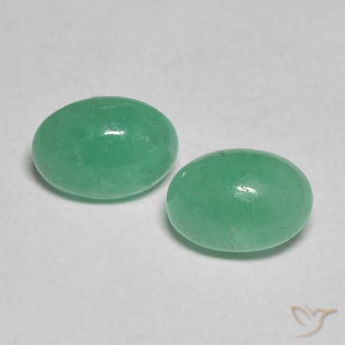 0.95 ct natürliche Mittleres helles Grün Smaragd-Edelsteine, Oval, Lichtdurchlässig