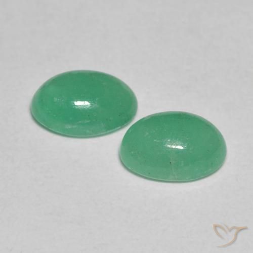 0.95 ct natürliche Mittleres helles Grün Smaragd-Edelsteine, Oval, Lichtdurchlässig