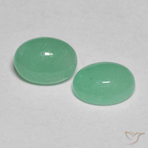 0.97 ct natürliche mintgrün Smaragd-Edelsteine, Oval, Lichtdurchlässig