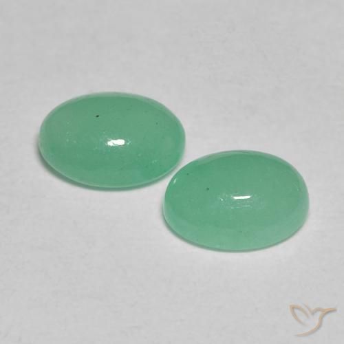 0.97 ct natürliche mintgrün Smaragd-Edelsteine, Oval, Lichtdurchlässig