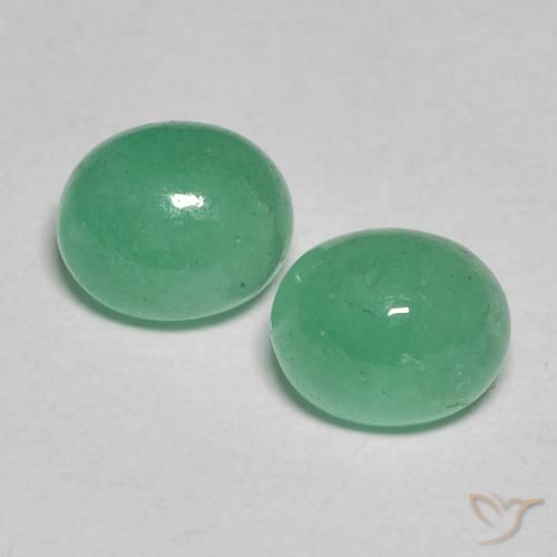 1.58ctw Natürlicher Mittleres helles Grün Smaragd, Oval, Lichtdurchlässig