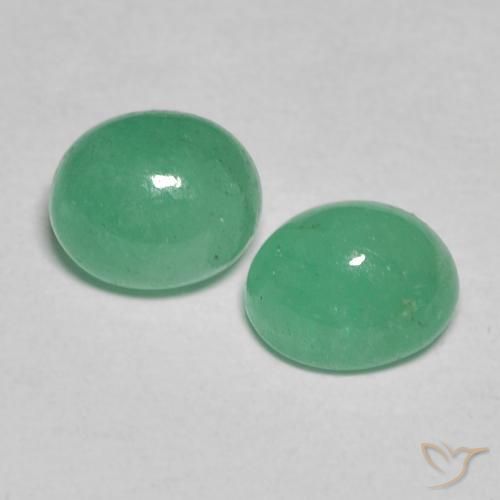 1.58 ct natürliche Mittleres helles Grün Smaragd-Edelsteine, Oval, Lichtdurchlässig