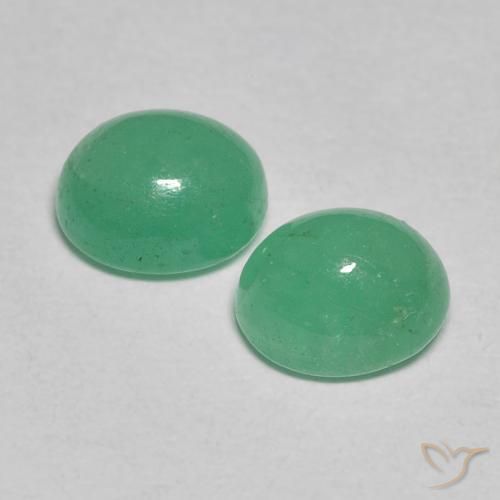 1.58 ct natürliche Mittleres helles Grün Smaragd-Edelsteine, Oval, Lichtdurchlässig