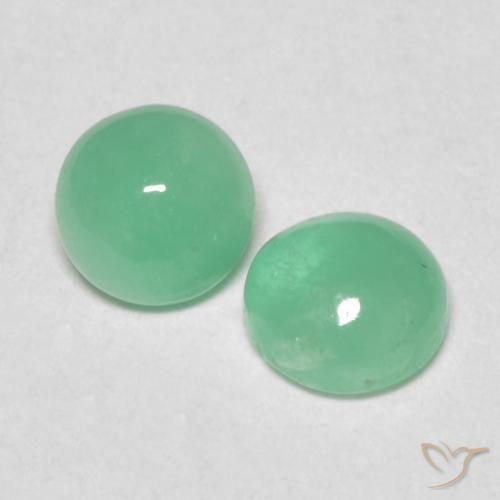 0.85 ct natürliche Farngrün Smaragd-Edelsteine, Runden, Lichtdurchlässig
