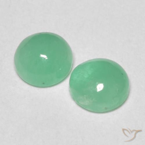 0.85 ct natürliche Farngrün Smaragd-Edelsteine, Runden, Lichtdurchlässig
