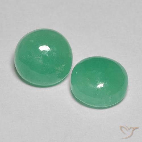 2.54 ct natürliche Mittleres helles Grün Smaragd-Edelsteine, Runden, Lichtdurchlässig