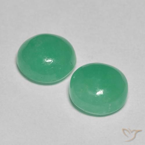 2.54 ct natürliche Mittleres helles Grün Smaragd-Edelsteine, Runden, Lichtdurchlässig