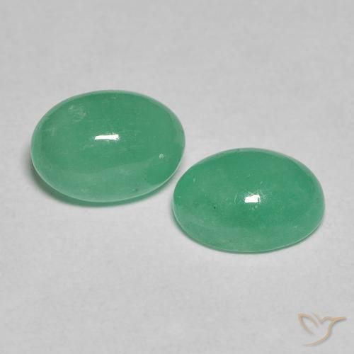 1.64 ct natürliche Mittleres helles Grün Smaragd-Edelsteine, Oval, Lichtdurchlässig