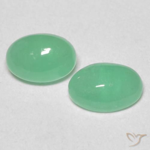 0.78 ct natürliche Mittelgrün Smaragd-Edelsteine, Oval, Lichtdurchlässig