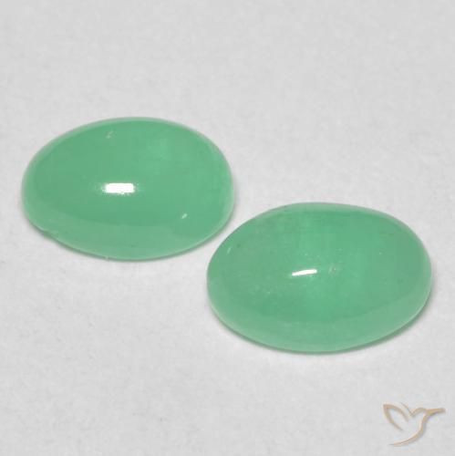 0.78 ct natürliche Mittelgrün Smaragd-Edelsteine, Oval, Lichtdurchlässig
