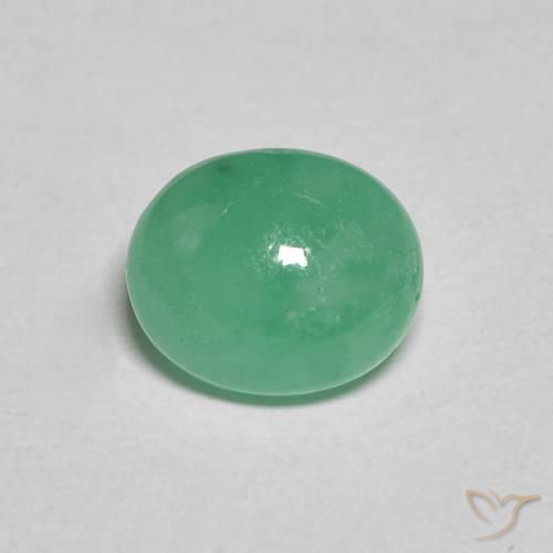 1.11ct Natürlicher Helles Basilikumgrün Smaragd, Oval, Lichtdurchlässig