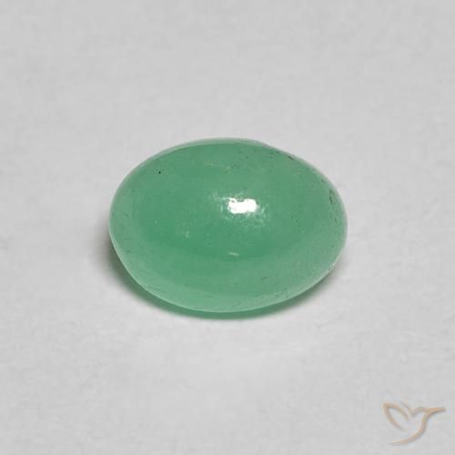 0.66ct Natürlicher Farngrün Smaragd, Oval, Lichtdurchlässig