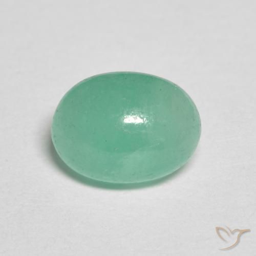 1.02ct Natürlicher Intensives Minzgrün Smaragd, Oval, Lichtdurchlässig