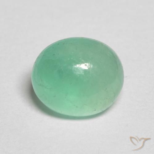 0.88ct Natürlicher Pistaziengrün Smaragd, Oval, Lichtdurchlässig, Photo A