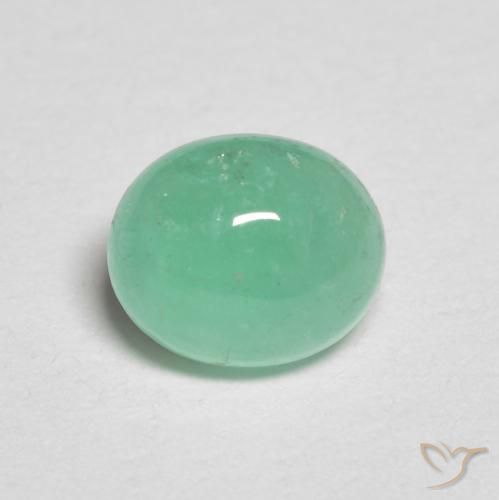 0.61ct Natürlicher Pistaziengrün Smaragd, Oval, Lichtdurchlässig, Photo A