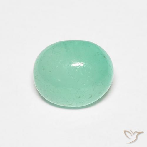 0.90ct Natürlicher hellgrün Smaragd, Oval, Lichtdurchlässig
