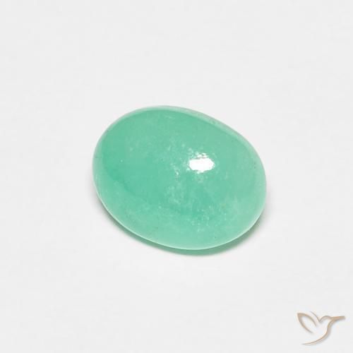 1.12ct Natürlicher hellgrün Smaragd, Oval, Lichtdurchlässig, Photo A