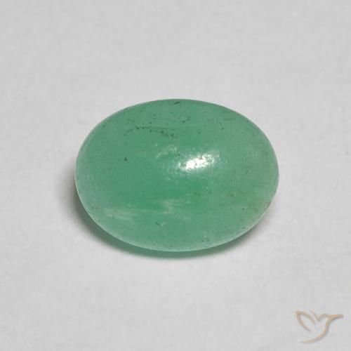 0.75ct Natürlicher Mittelgrün Smaragd, Oval, Lichtdurchlässig