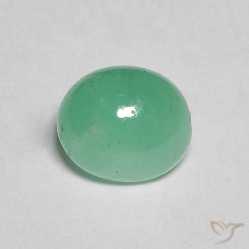 0.91ct Natürlicher Intensives Minzgrün Smaragd, Oval, Lichtdurchlässig