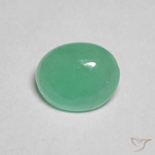 0.66ct Natürlicher Intensives Minzgrün Smaragd, Oval, Lichtdurchlässig