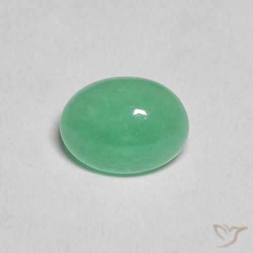 0.91ct Natürlicher mintgrün Smaragd, Oval, Lichtdurchlässig