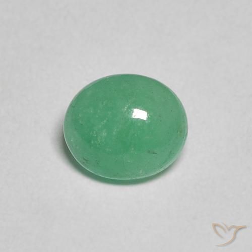 0.95ct Natürlicher mintgrün Smaragd, Oval, Lichtdurchlässig