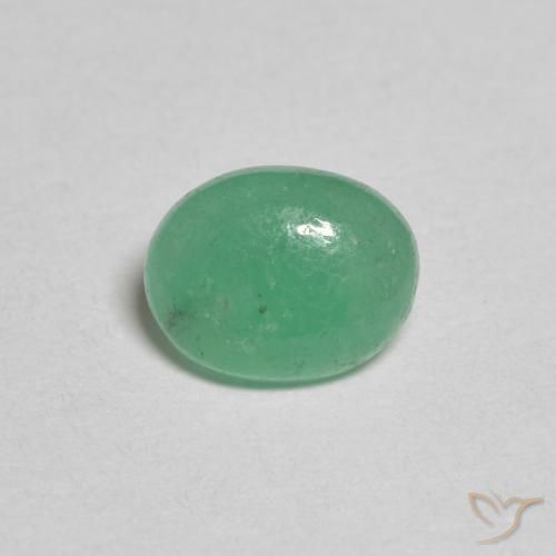 0.62ct Natürlicher hellgrün Smaragd, Oval, Lichtdurchlässig