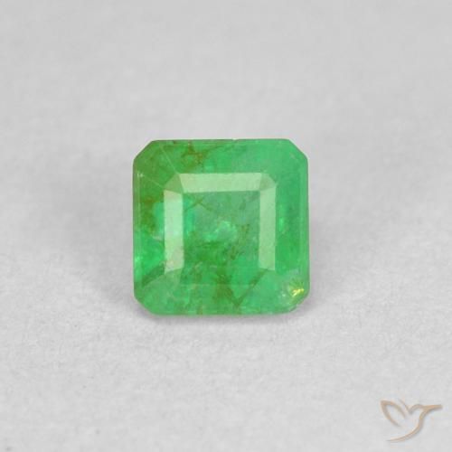0.33ct Natürlicher Kleeblatt Grün Smaragd, Smaragdschliff, SI