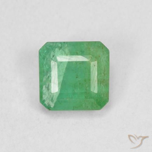 0.42ct Natürlicher Kleeblatt Grün Smaragd, Smaragdschliff, SI