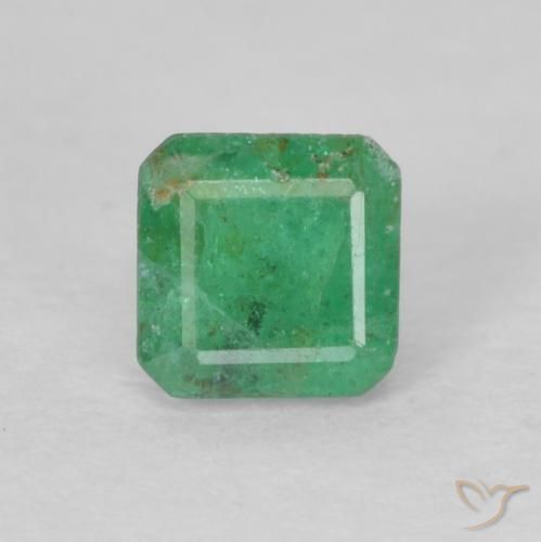 0.27ct Natürlicher Helles Basilikumgrün Smaragd, Smaragdschliff, SI