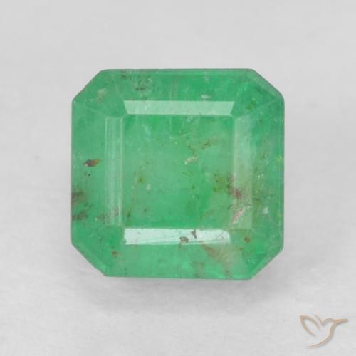 0.74ct Natürlicher Kleeblatt Grün Smaragd, Smaragdschliff, SI