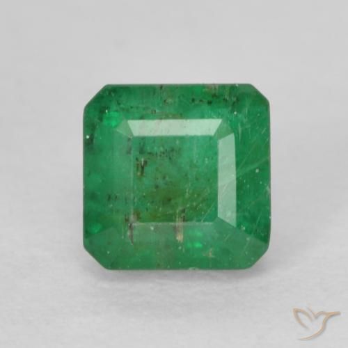 0.52ct Natürlicher Mittelgrün Smaragd, Smaragdschliff, SI