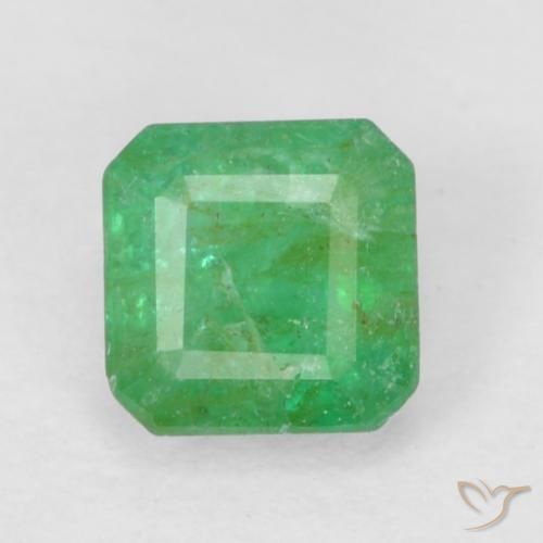 0.34ct Natürlicher Mittelgrün Smaragd, Smaragdschliff, SI
