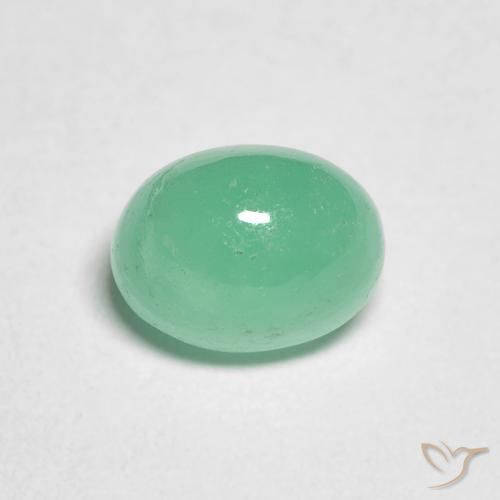 1.19ct Natürlicher mintgrün Smaragd, Oval, Lichtdurchlässig