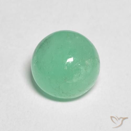 1.45ct Natürlicher hellgrün Smaragd, Runden, Lichtdurchlässig