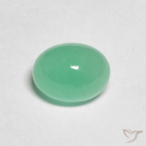 1.10ct Natürlicher Mittelgrün Smaragd, Oval, Lichtdurchlässig