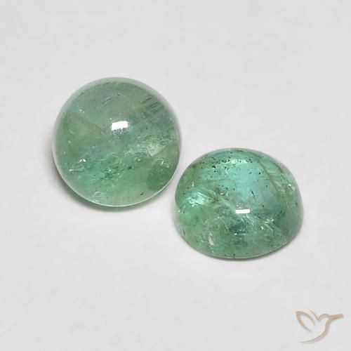 0.64 ct natürliche hellgrün Smaragd-Edelsteine, Runden, Transparent